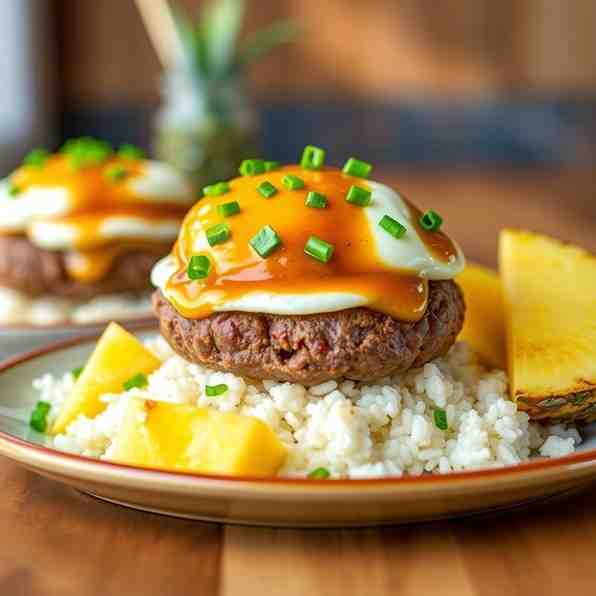 Hearty Hawaiian Loco Moco - Burger with Egg Recipe